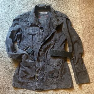 Abercrombie & Fitch Gray Military Field Jacket